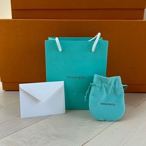NEW Tiffany & Co Gift Bag, Jewelry Bag and Stationary card.